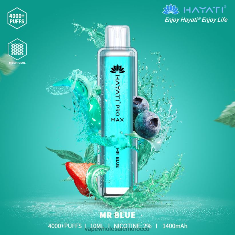 السيجارة الإلكترونية الأصلية - السيد الأزرق R840F2167 Hayati Pro Max 4000