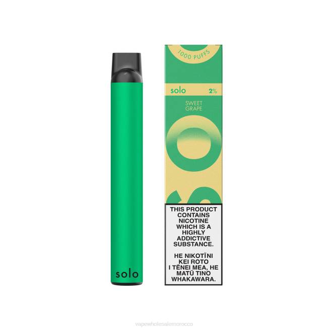 السيجارة الإلكترونية الأصلية - Solo مجموعة vape Paradise القابل للتصرف العنب الحلو 428J20