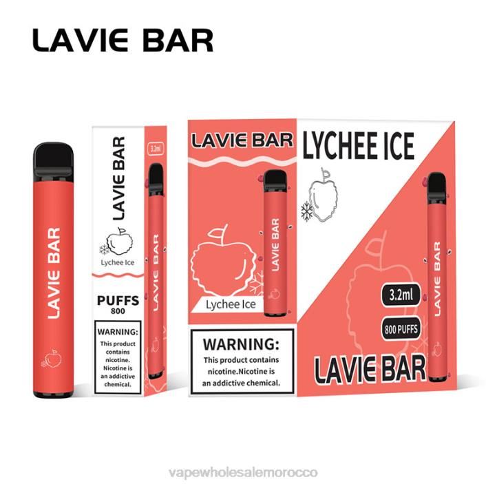 Vape Morocco - ثلج ليتشي LAVIE BAR 800 نفث HVJH313
