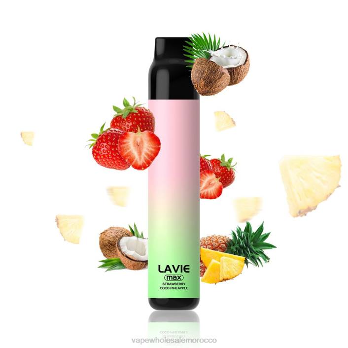 Vape Wholesale - الفراولة كوكو التفاح LAVIE BAR 5000 نفث - الحد الأقصى HVJH283