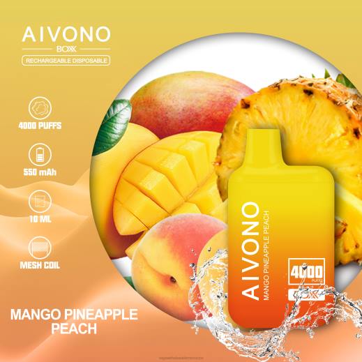 Morocco Vape Shop - Aivono AIM BOXX 4000 مانجو اناناس خوخ X464219