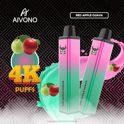 Morocco Vape Shop - Aivono AIM FREAK 4000 جوافة تفاح أحمر X464257