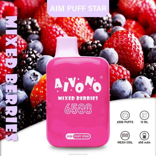 السجائر الالكترونية - Aivono AIM PUFF STAR 6500 التوت المختلط X464290