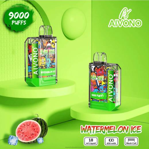 Morocco Vape Shop - Aivono AIM XXL 9000 ملصق فم شفاف ثلج البطيخ X46448
