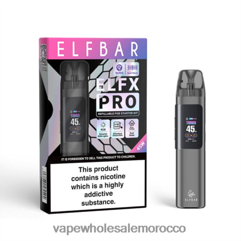 رمادي ELFBAR ELFX Pro افتح جهاز POD 40PDZ3